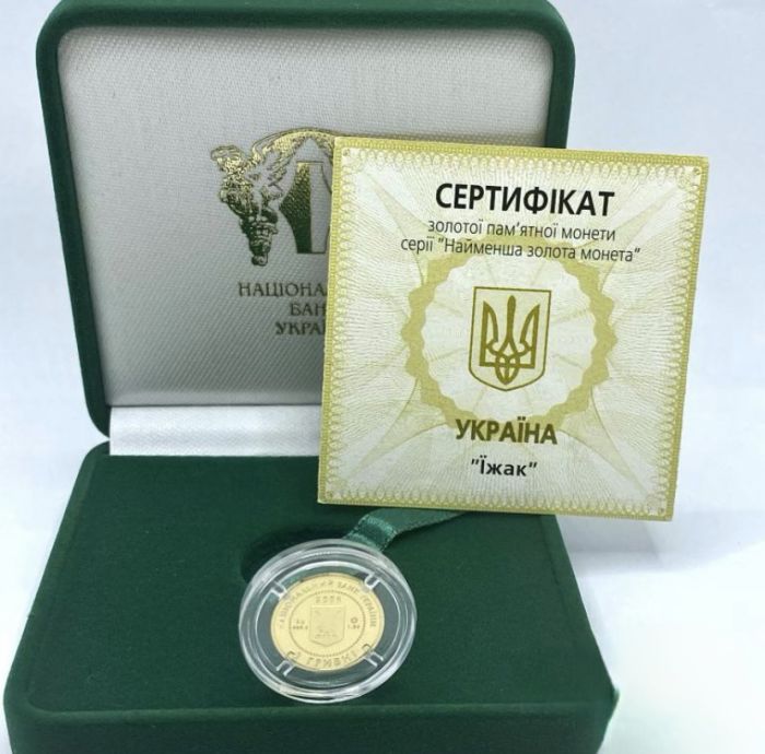 Золота монета Їжак 2 гривні 2006 р